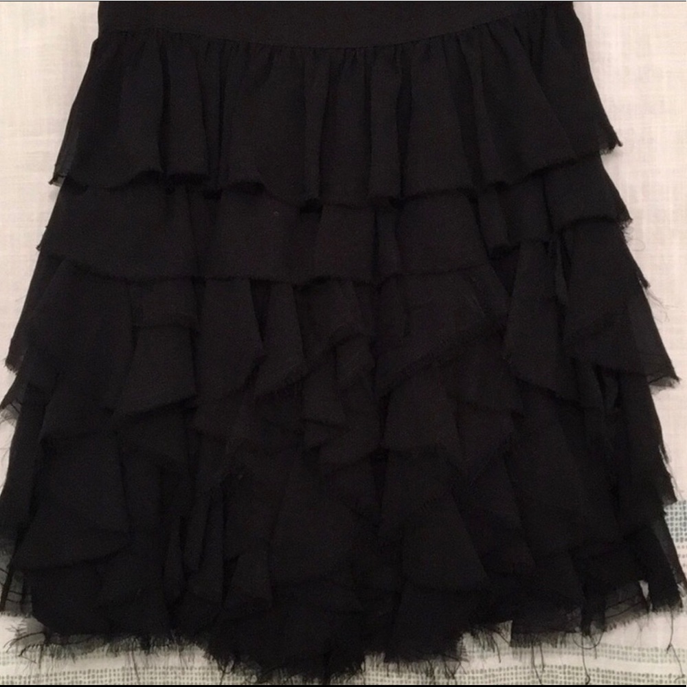 Free People Raw Hemmed Ruffle Miniskirt, Size XS